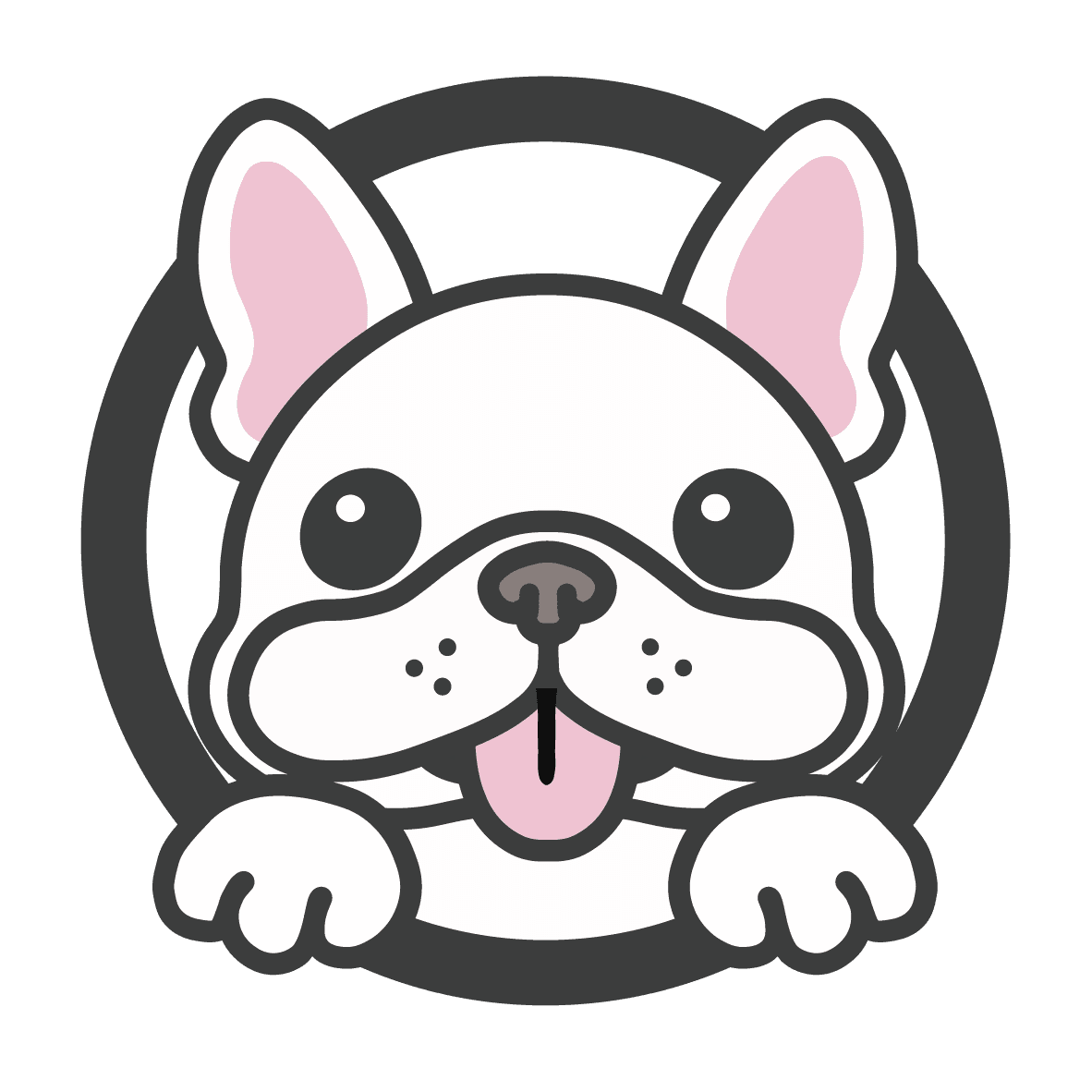 完成したフレンチブルドッグのキャラクターデザイン